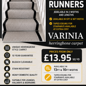 Varina Herringbone Carpet & Stair-runners